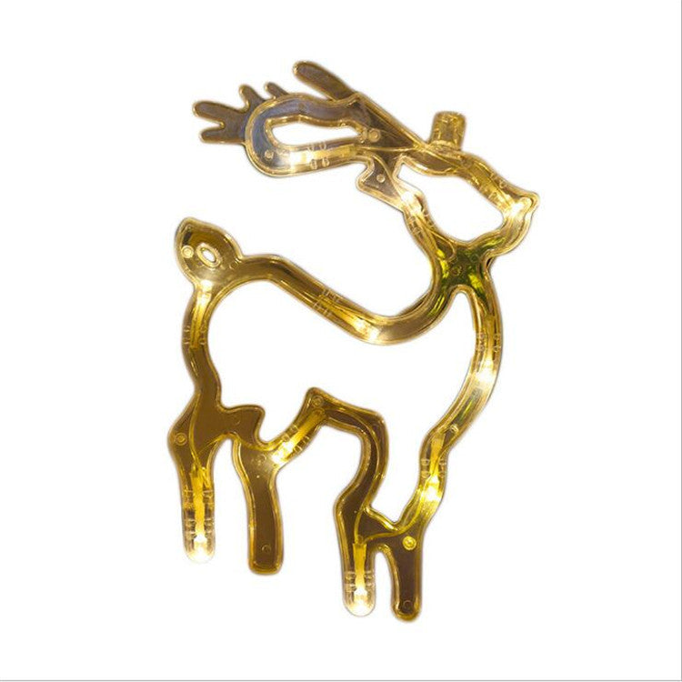 LED Christmas Curtain Lights with Reindeer and Bells