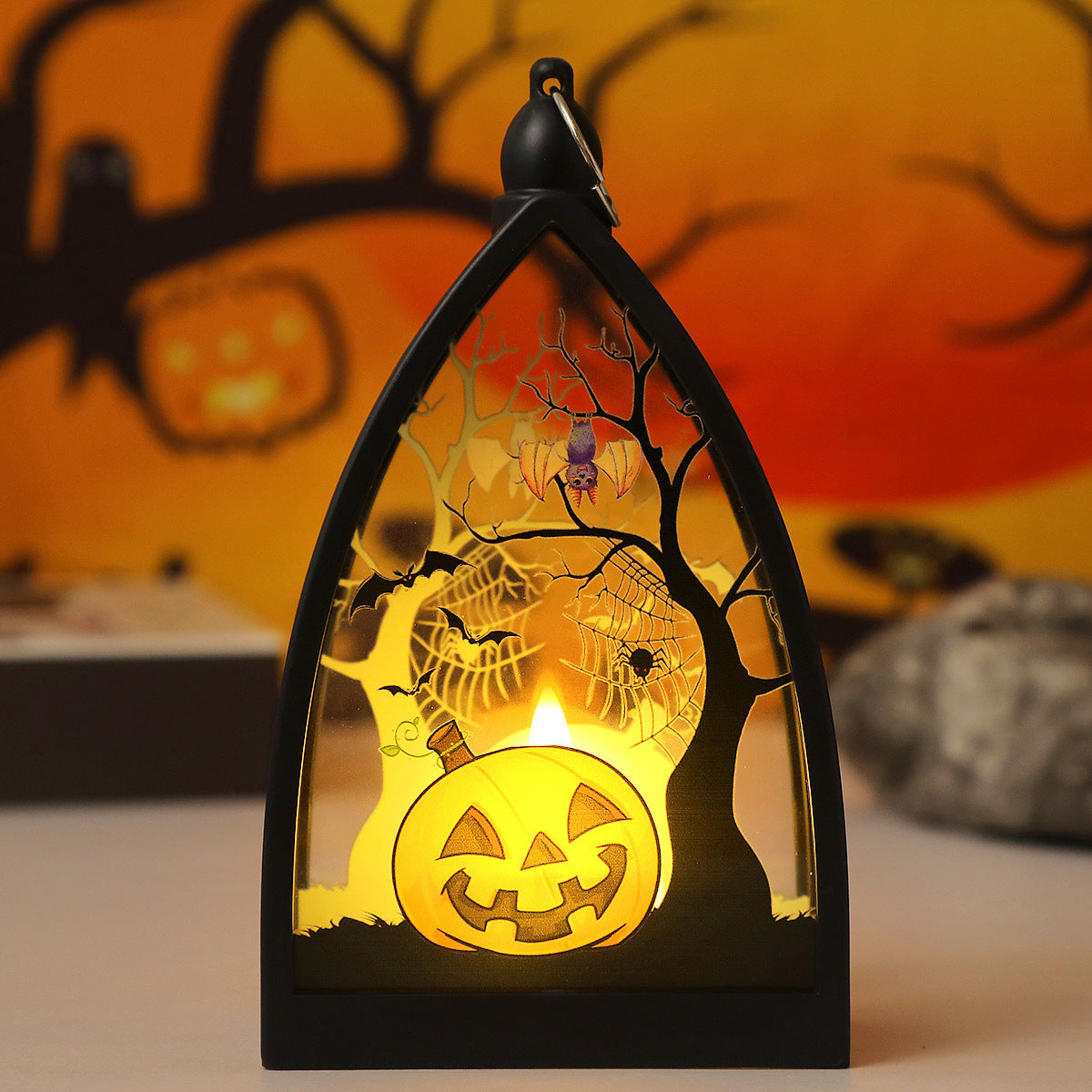 Halloween Pumpkin Lanterns LED Handheld Lights for Kids Party Decorations