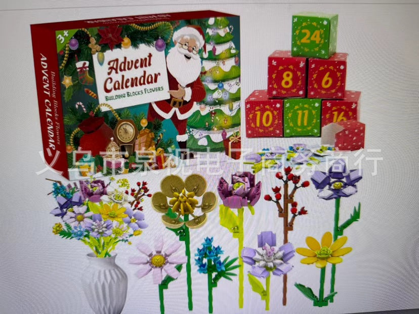 Christmas Flower Bouquet Building Blocks DIY Set