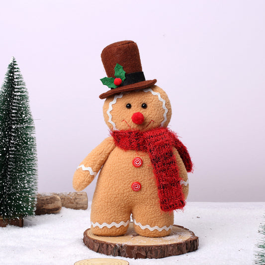 Gingerbread Man Plush Christmas Doll Ornament