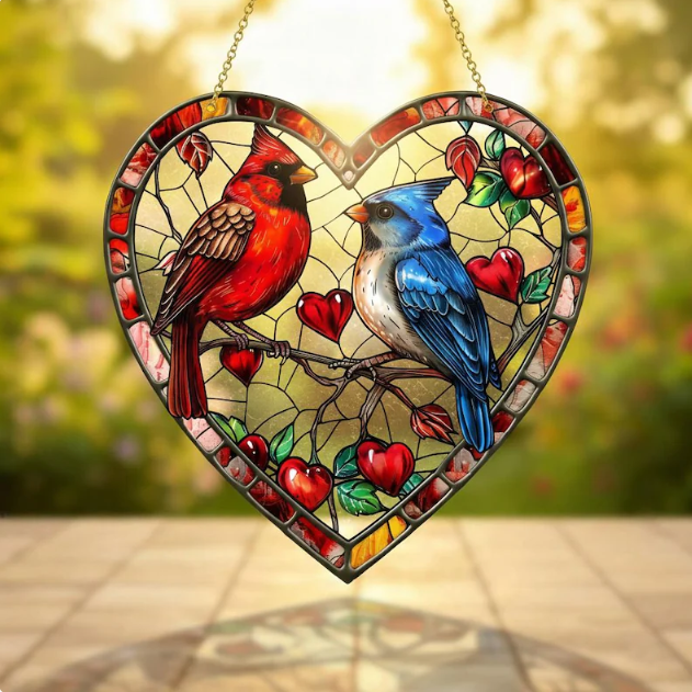 Acrylic Tree of Life Sun Catcher Heart Shape Decoration