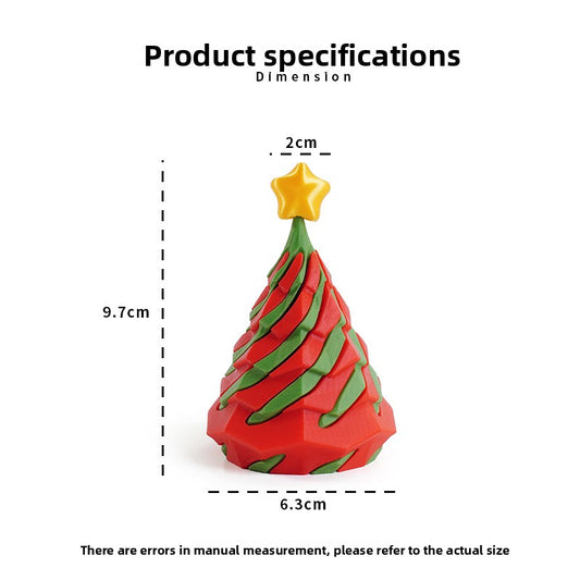 3D Printed Christmas Tree Push Pop Toy