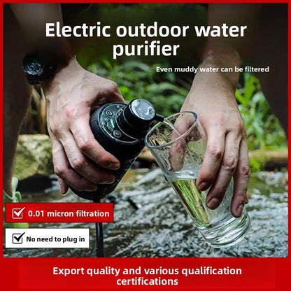 Portable Outdoor Water Purifier with Direct Drinking Filter