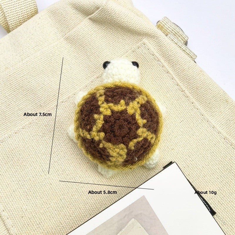 Cartoon Crochet Turtle Keychain DIY Pendant Gift