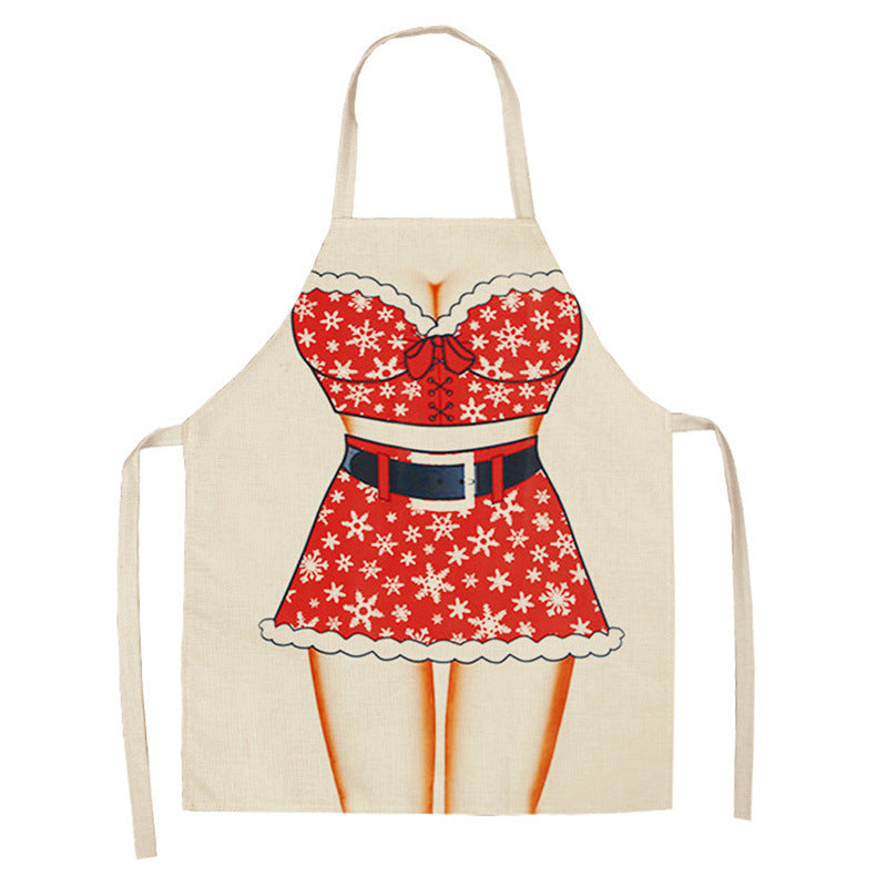 Christmas print apron