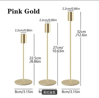 European Minimalist Metal Candle Holders