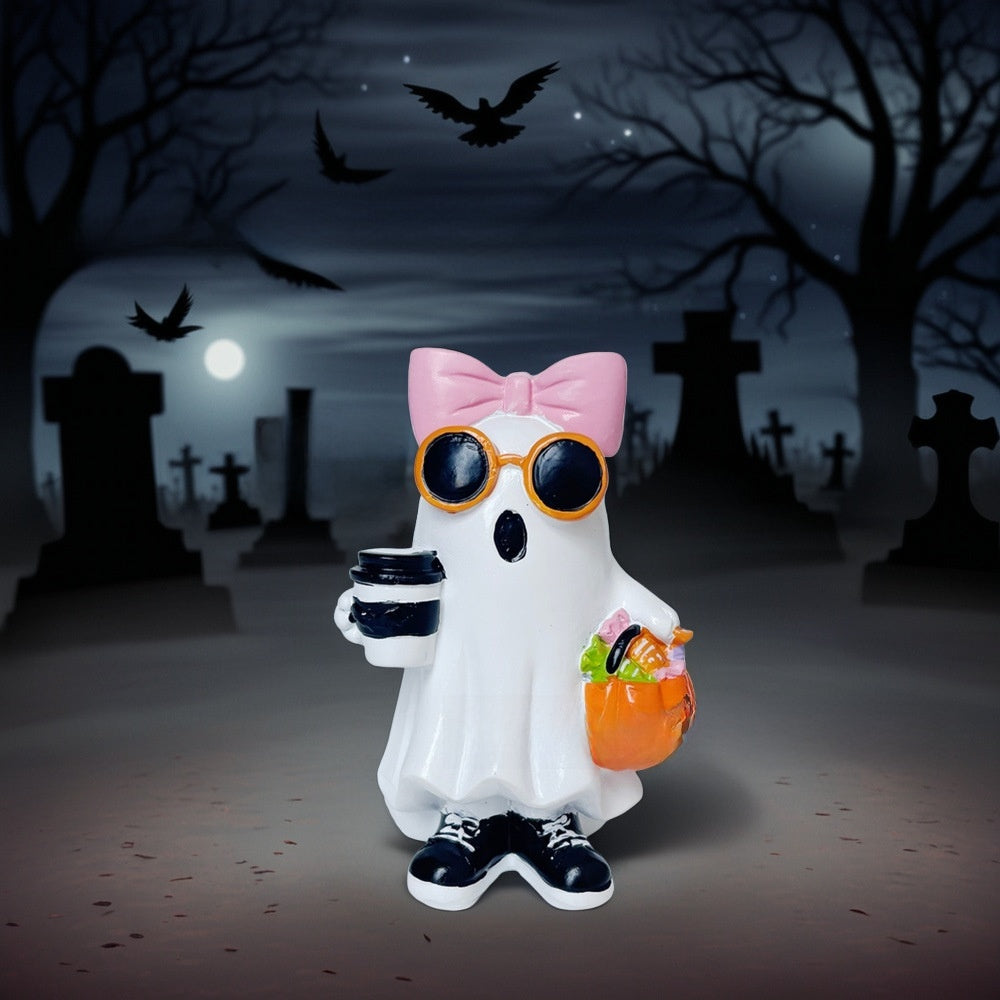 Halloween Resin Statue Ghost Decoration Cute Party Ornament