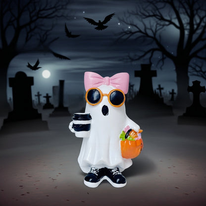 Halloween Resin Statue Ghost Decoration Cute Party Ornament