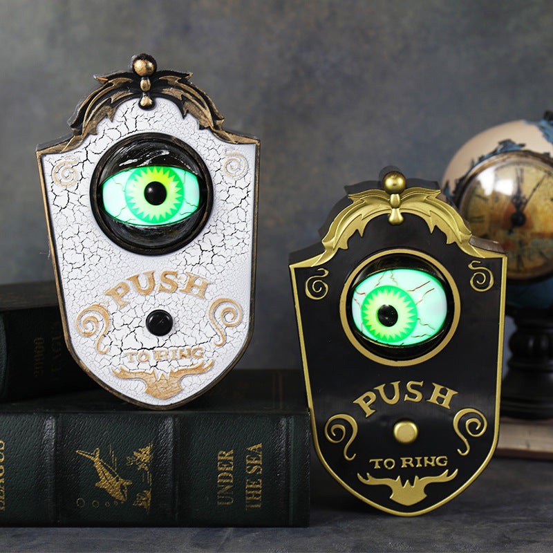 Halloween one-eyed doorbell decoration electric sound luminous eyeball doorbell