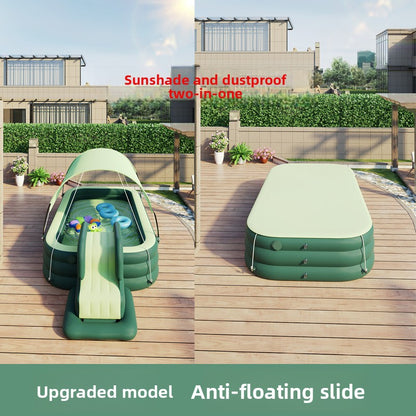Childrens Inflatable Swimming Pool with Sunshade