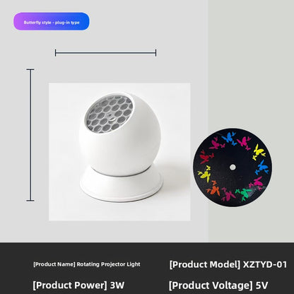 Dynamic Rotating Projection Light for Holiday Decoration