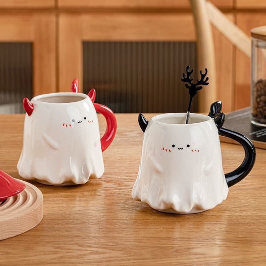 Personalized Ins Cup Couple Girl Birthday Gift Ceramic Water Cup Home Halloween Gift Little Devil Cup