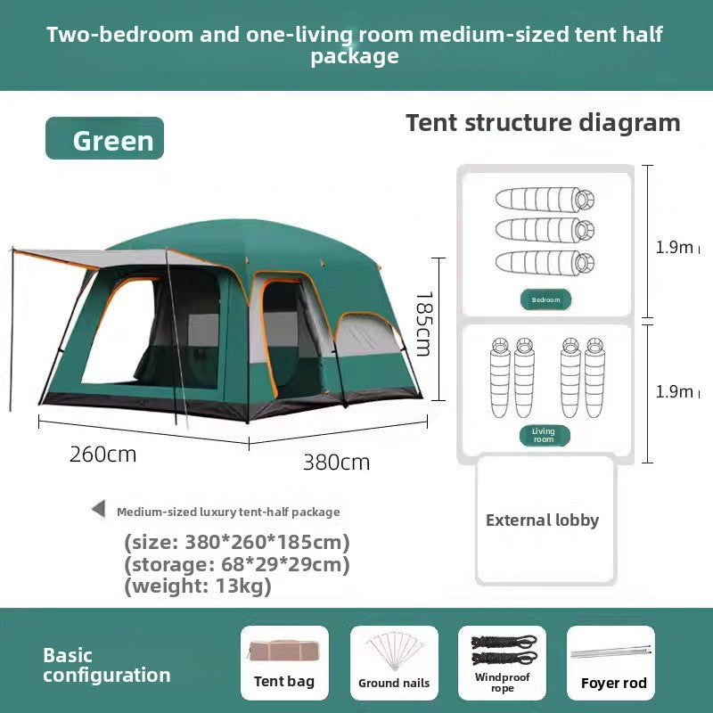 Large Camping Tent with Rooms Sun Shelter