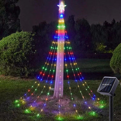 Christmas Leather Wire Tree Top Lights Waterfall Lights