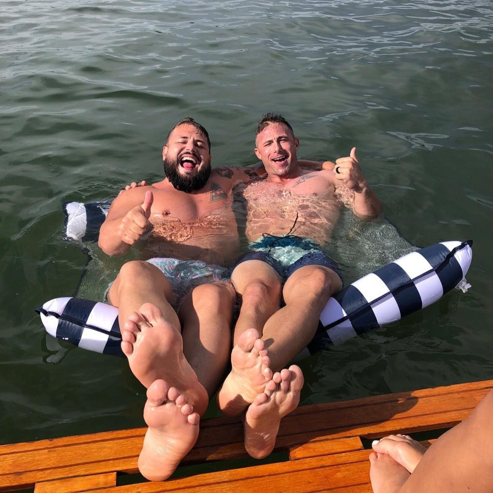 PVC Two-Tube Inflatable Floating Bed for Pool and Water Relaxation