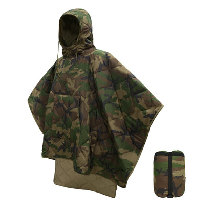 Portable Cloak-Style Camouflage Sleeping Bag for Outdoor Camping