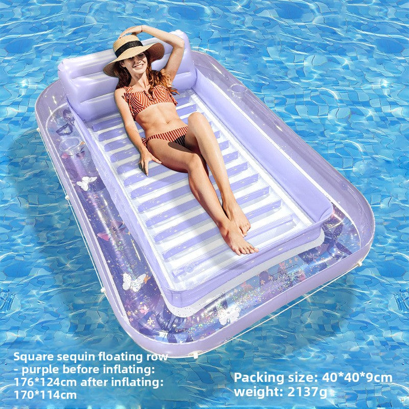 Square Bright Inflatable Pool Float Mat