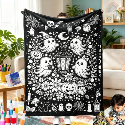 Christmas DIY Coloring Flannel Blanket