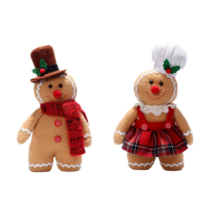 Gingerbread Man Plush Christmas Doll Ornament