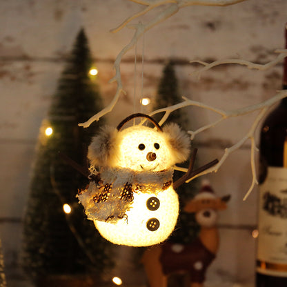 Christmas glowing little snowman figurine