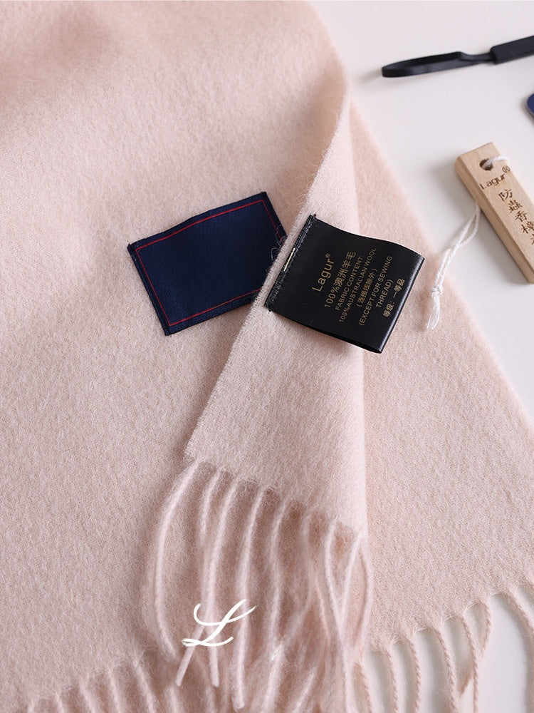 Merino Wool Scarf Winter Warm Unisex