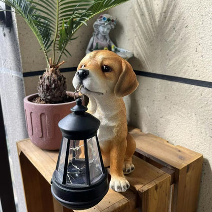 Solar Puppy Lantern Outdoor Garden Decoration