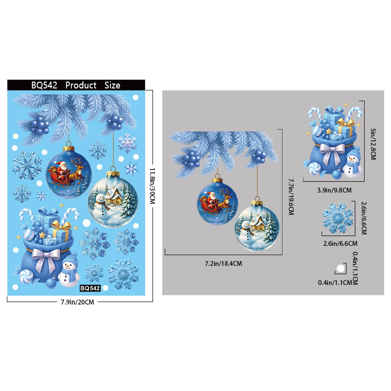 Christmas glass stickers