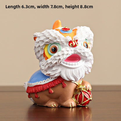 Chinese Style Resin Lion Decoration