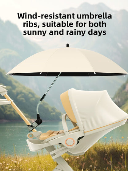 Universal Baby Stroller Sunshade and Rain Umbrella