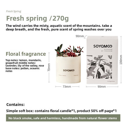 Floral Scented Candles for Home Aromatherapy