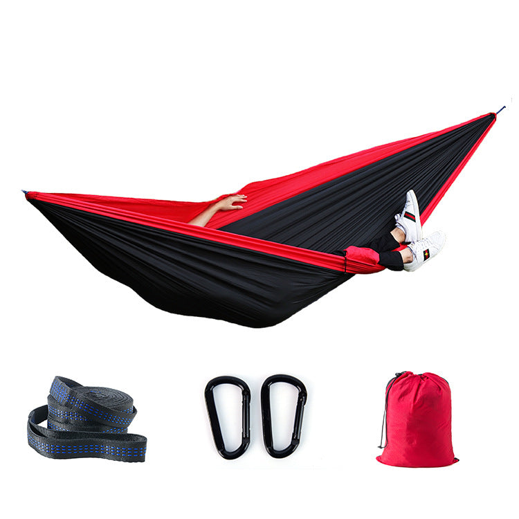 Portable Outdoor Nylon Hammock with Rope