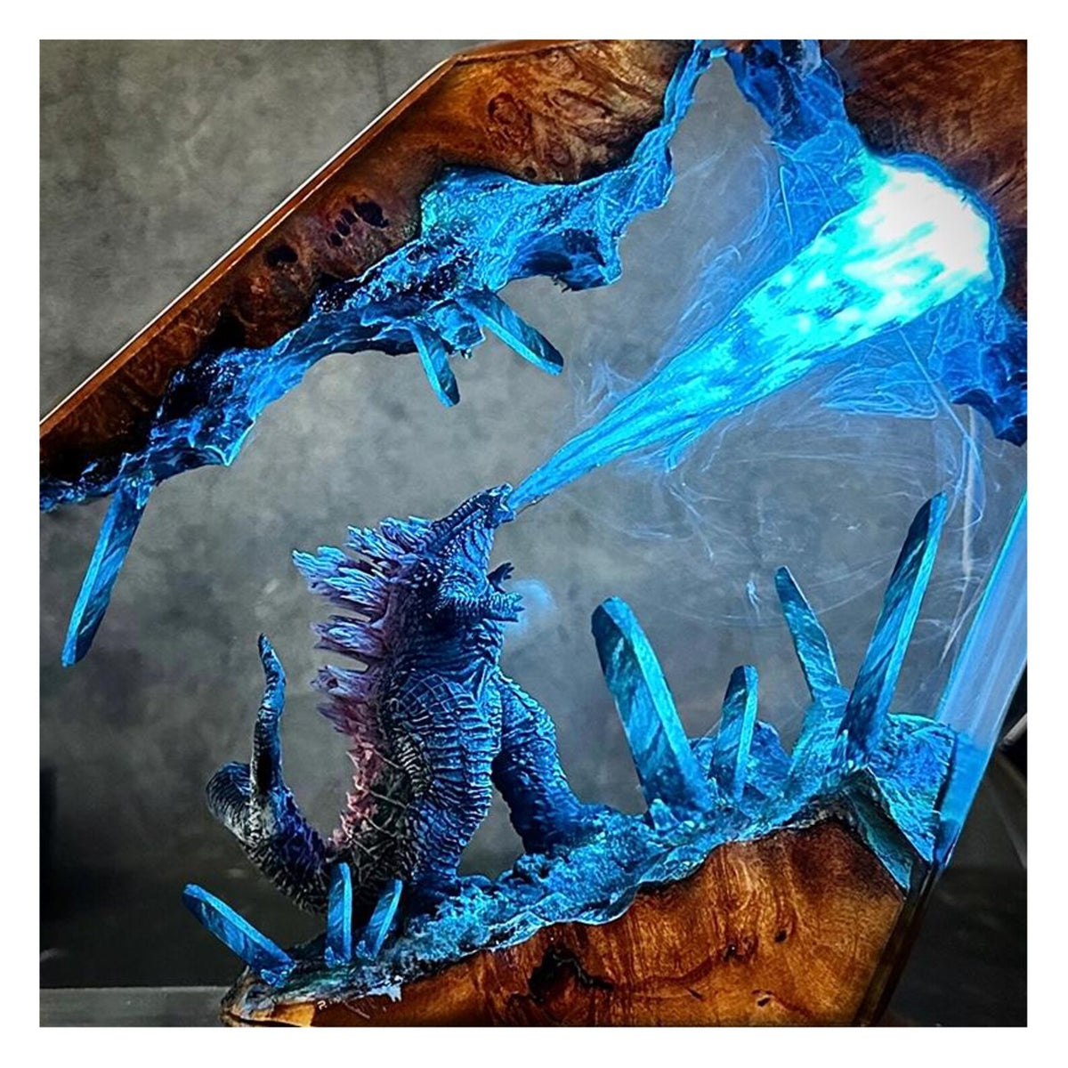 Godzilla Epoxy Resin Decoration Lamp