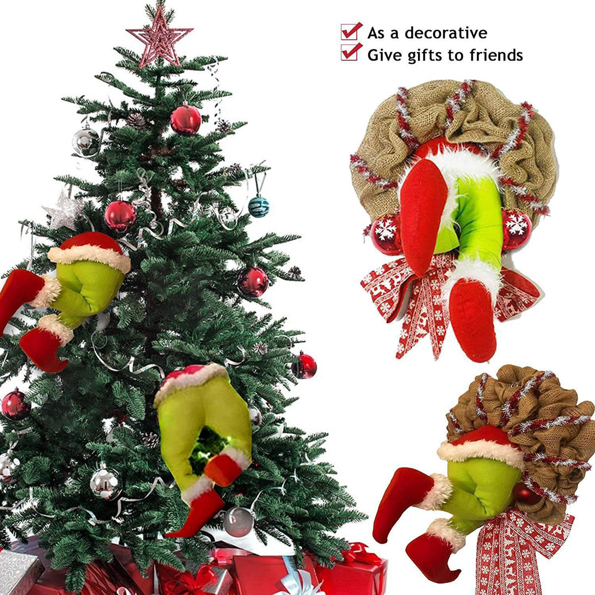 Christmas Elf Leg Burlap Garland