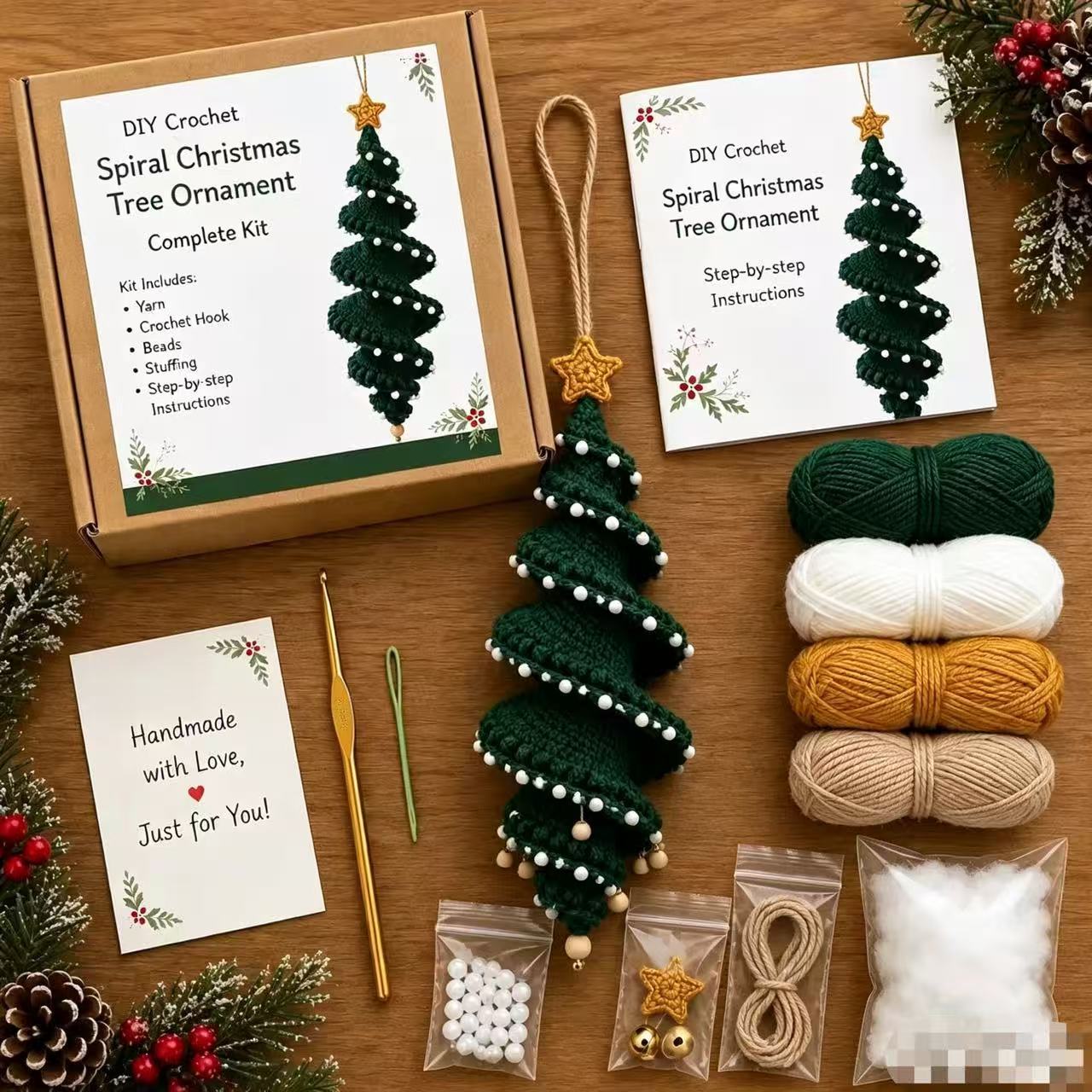 DIY Crochet Christmas Ornament Craft Kit