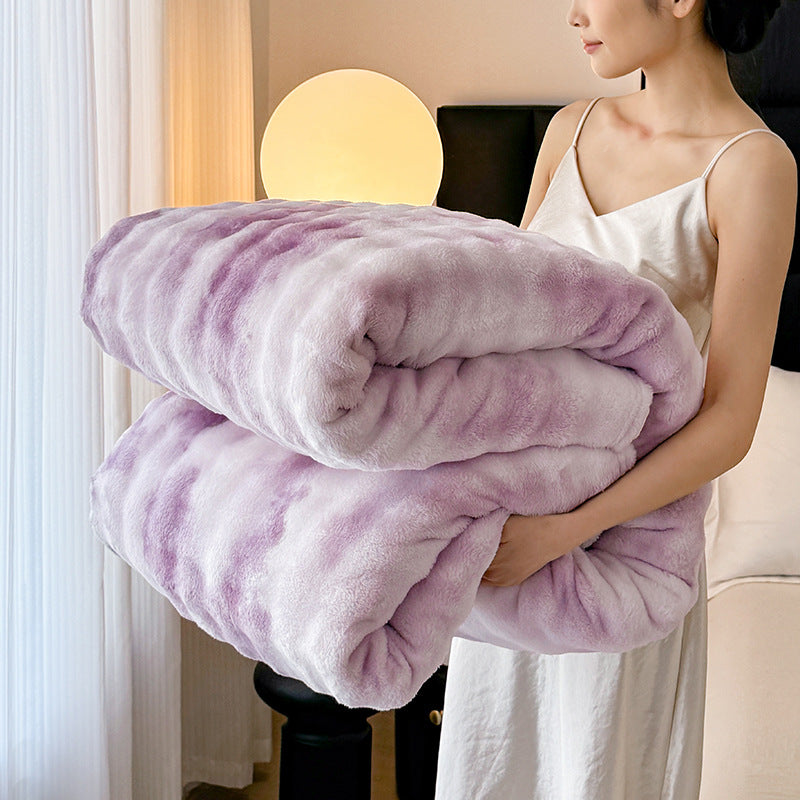 Reversible Ink Painting Plush Throw Blanket