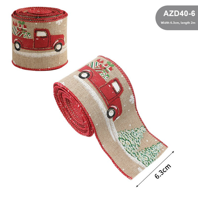 Burlap Christmas Ribbon