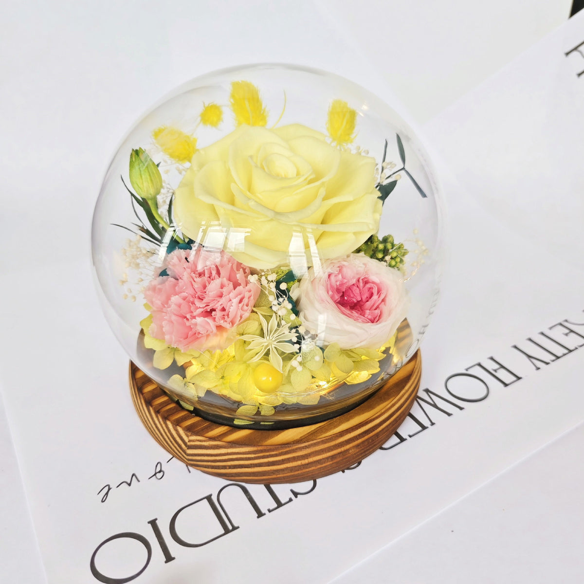 Eternal Flower Glass Dome Rose Gift