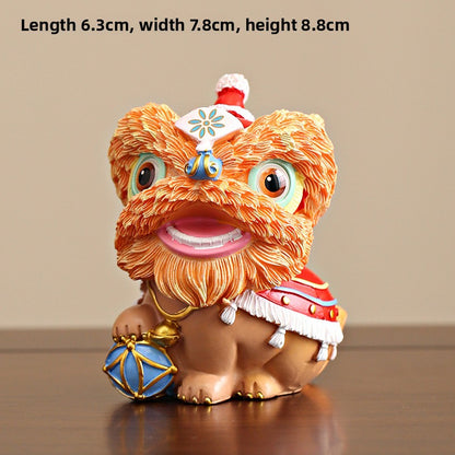 Chinese Style Resin Lion Decoration