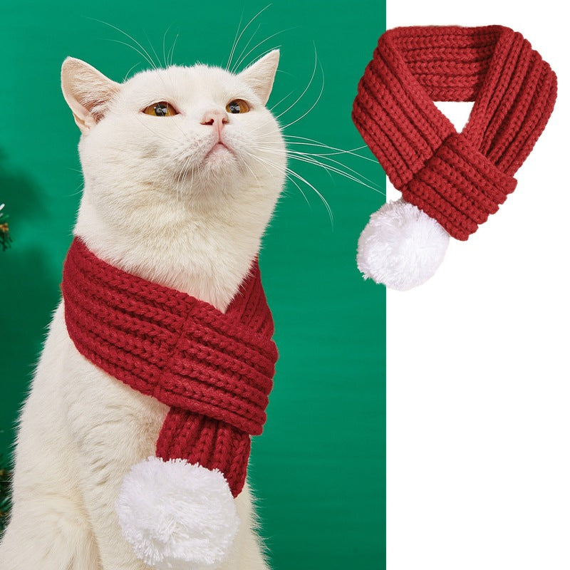 Christmas pet scarf