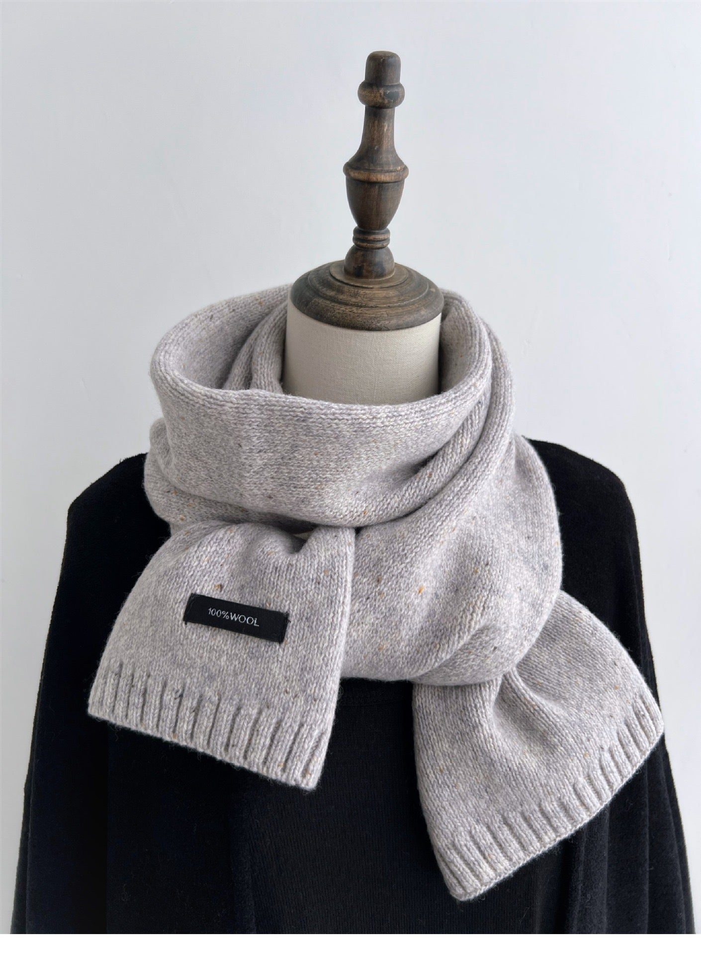 Merino Wool Knitted Winter Scarf