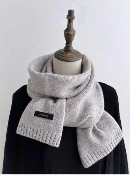 Merino Wool Knitted Winter Scarf
