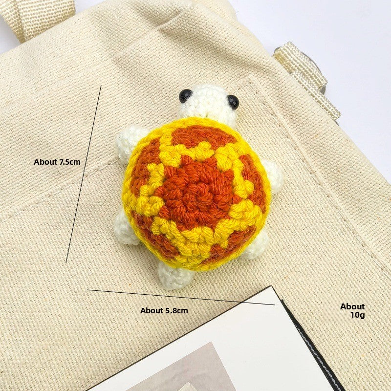 Cartoon Crochet Turtle Keychain DIY Pendant Gift