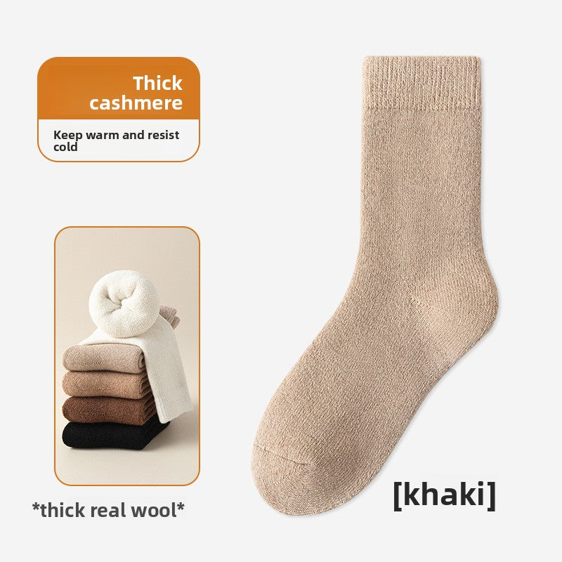 Fleece-Lined Wool Socks for Winter Warmth