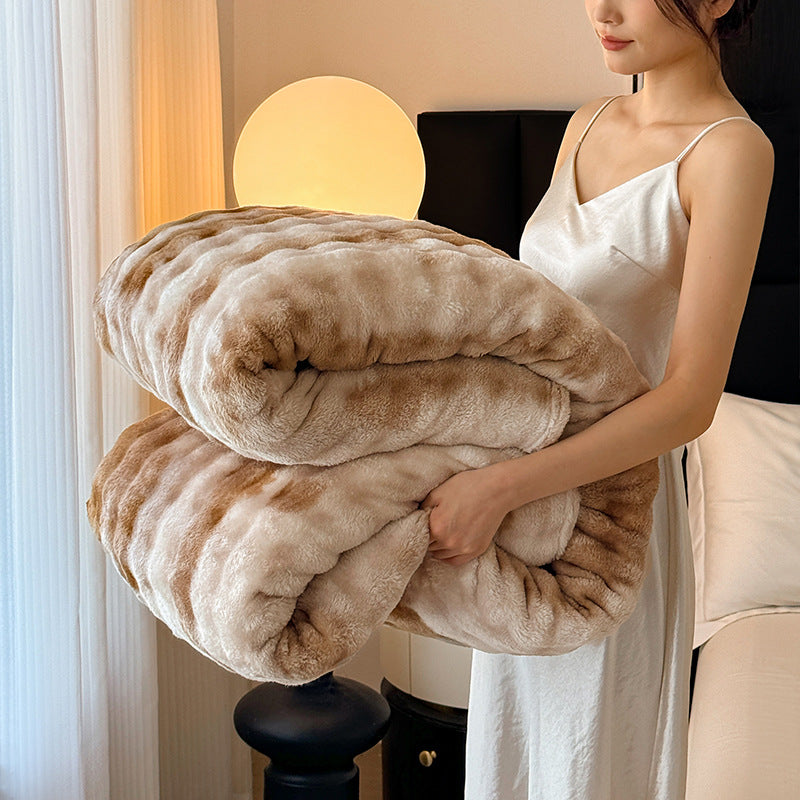 Reversible Ink Painting Plush Throw Blanket