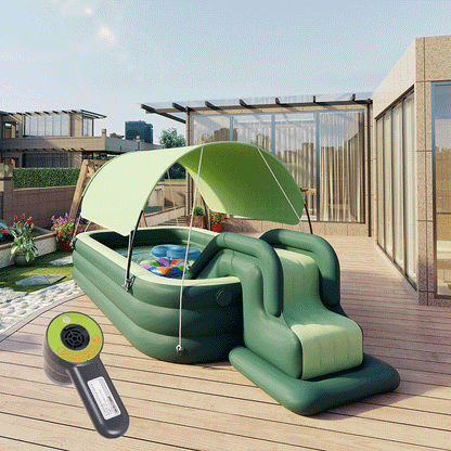Childrens Inflatable Swimming Pool with Sunshade