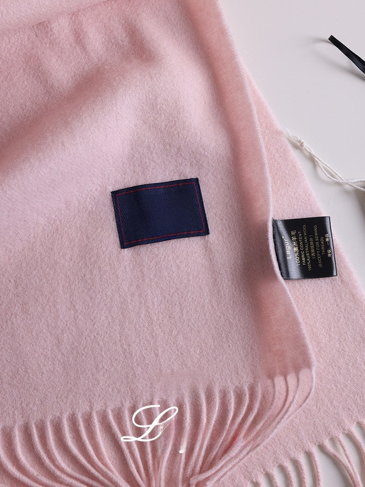 Merino Wool Scarf Winter Warm Unisex