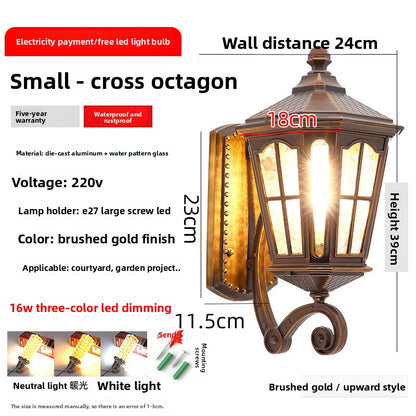 European Style Solar Outdoor Wall Lamp