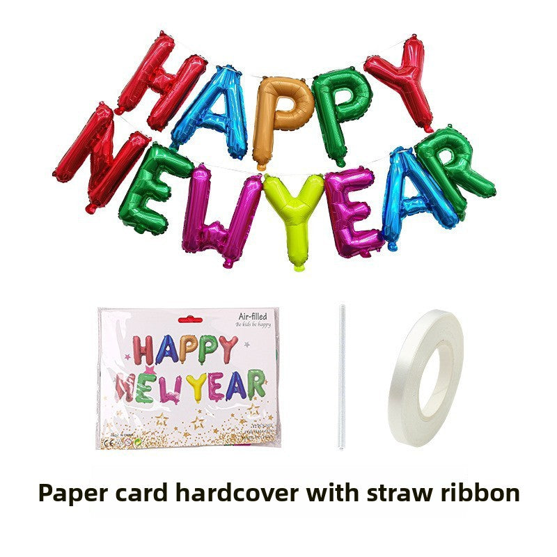 Happy New Year 2026 Letter Aluminum Membrane Balloon