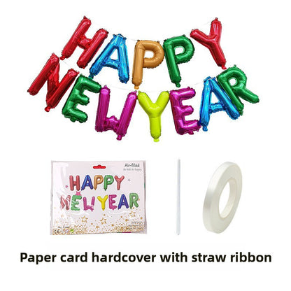 Happy New Year 2026 Letter Aluminum Membrane Balloon