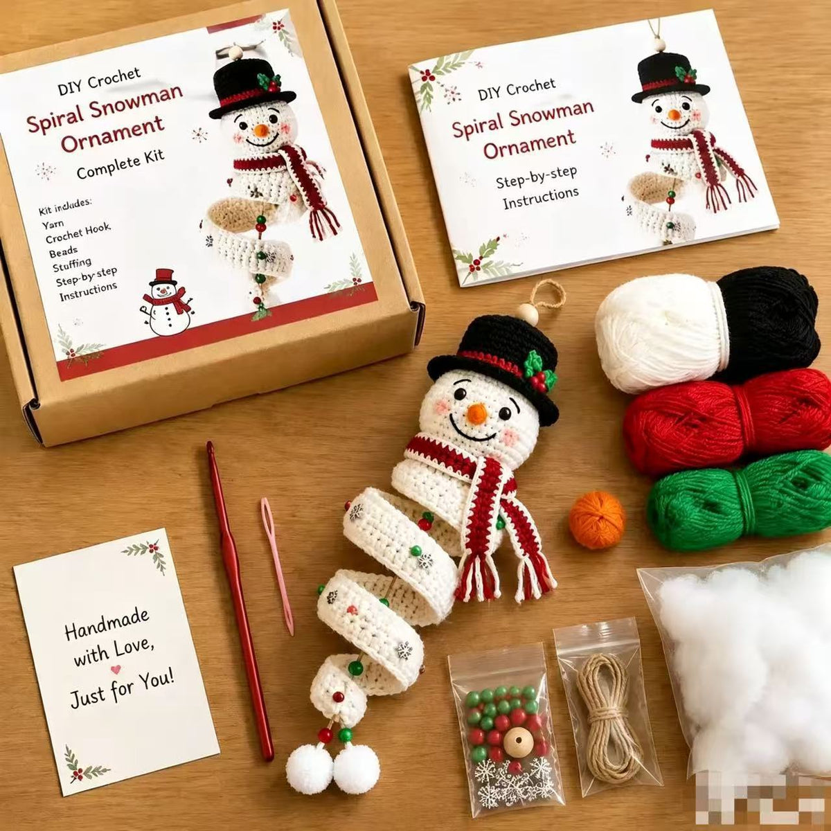 DIY Crochet Christmas Ornament Craft Kit